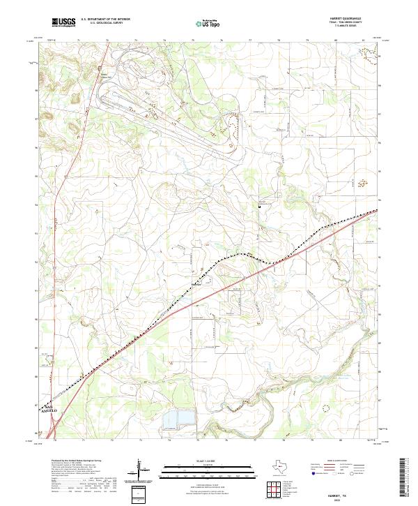 US Topo 7.5-minute map for Harriet TX