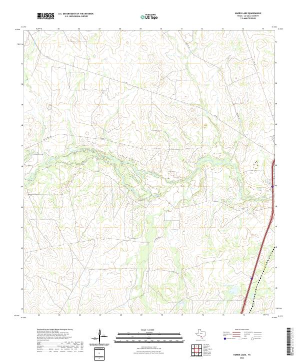 US Topo 7.5-minute map for Harris Lake TX