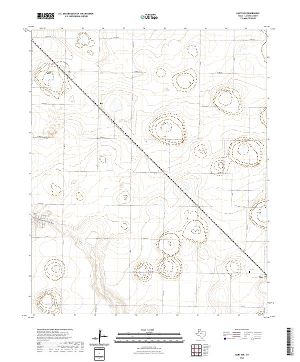 US Topo 7.5-minute map for Hart NW TX