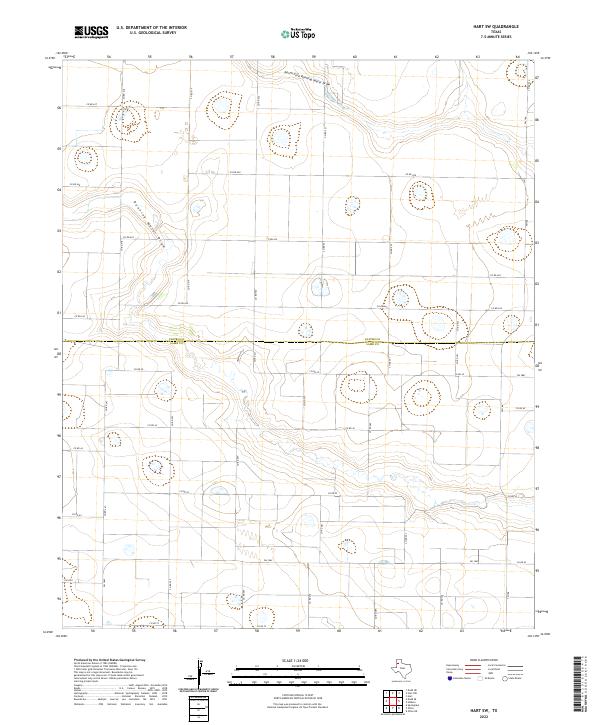 US Topo 7.5-minute map for Hart SW TX