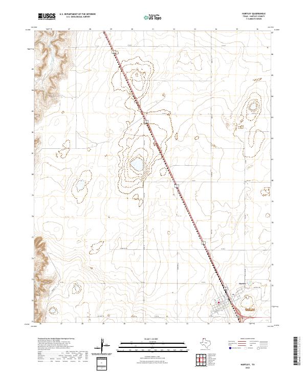 US Topo 7.5-minute map for Hartley TX