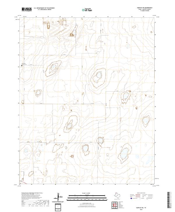 US Topo 7.5-minute map for Hartley NE TX