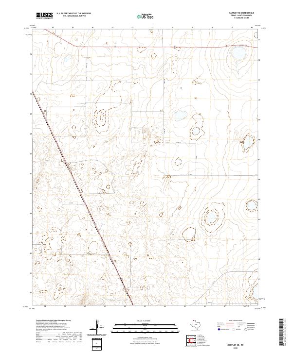US Topo 7.5-minute map for Hartley SE TX
