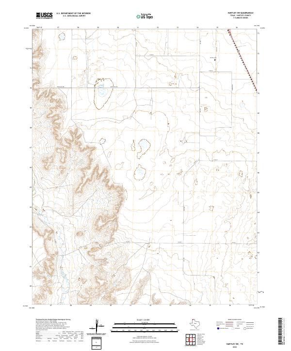 US Topo 7.5-minute map for Hartley SW TX