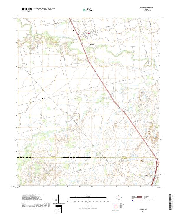 US Topo 7.5-minute map for Hawley TX