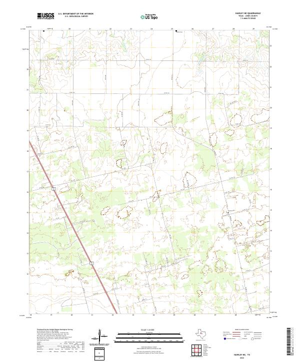 US Topo 7.5-minute map for Hawley NE TX
