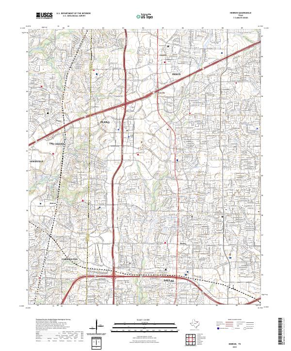 US Topo 7.5-minute map for Hebron TX