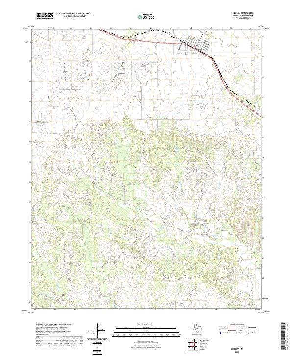 US Topo 7.5-minute map for Hedley TX