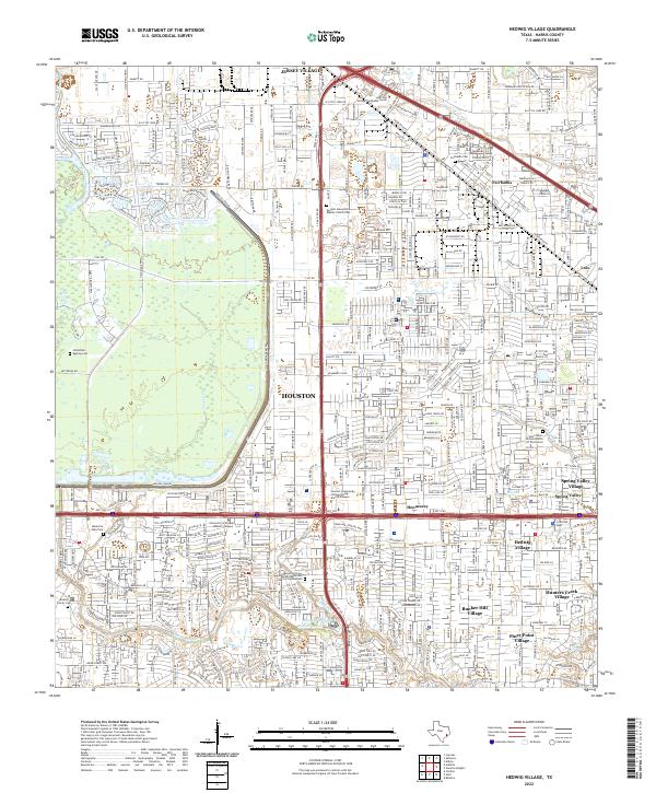 US Topo 7.5-minute map for Hedwig Village TX