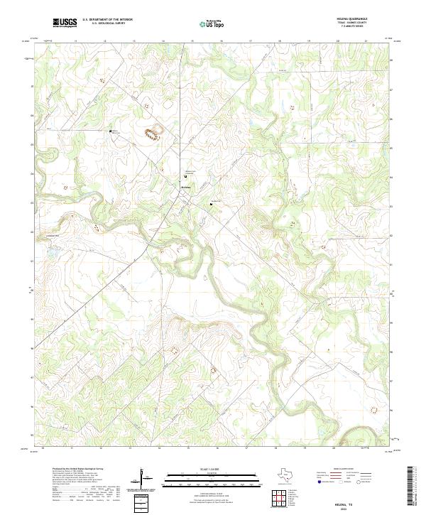 US Topo 7.5-minute map for Helena TX