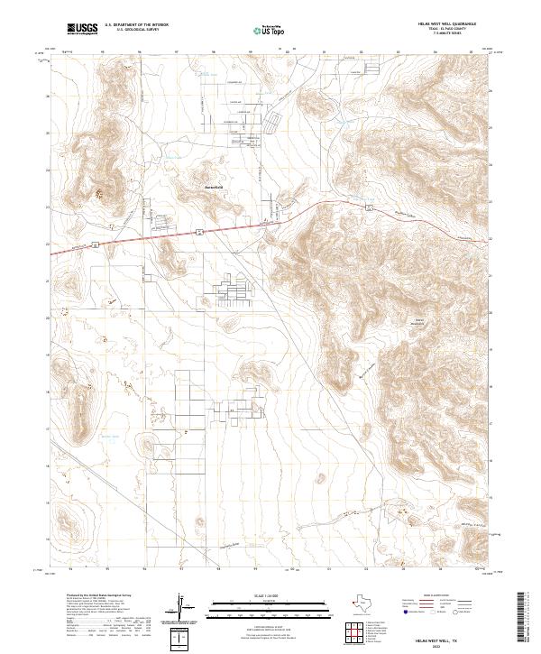 US Topo 7.5-minute map for Helms West Well TX