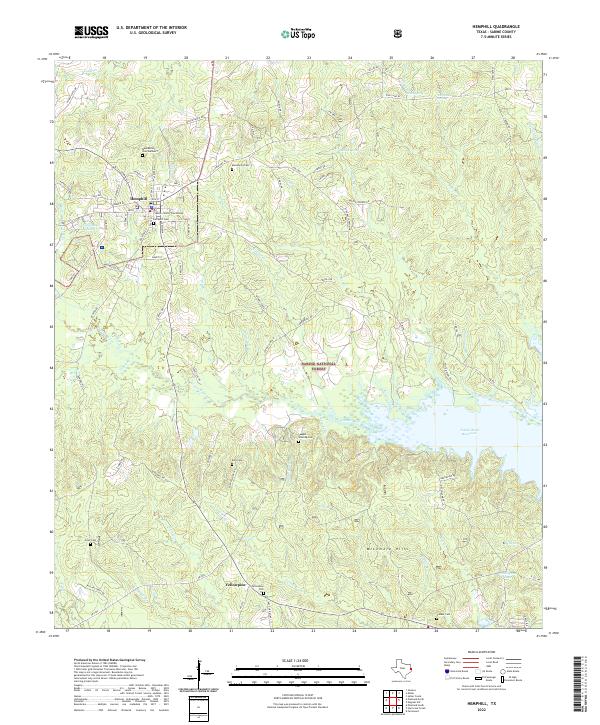 US Topo 7.5-minute map for Hemphill TX