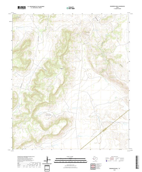 US Topo 7.5-minute map for Henderson Mesa TX
