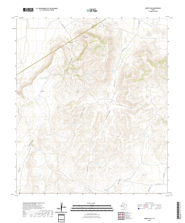 US Topo 7.5-minute map for Herds Pass TX