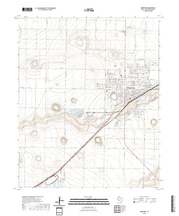 US Topo 7.5-minute map for Hereford TX