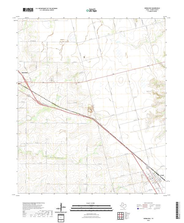 US Topo 7.5-minute map for Hermleigh TX
