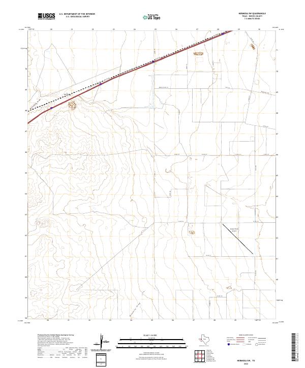 US Topo 7.5-minute map for Hermosa SW TX