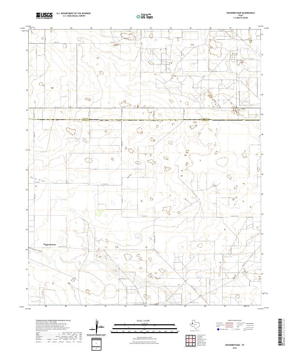 US Topo 7.5-minute map for Higginbotham TX