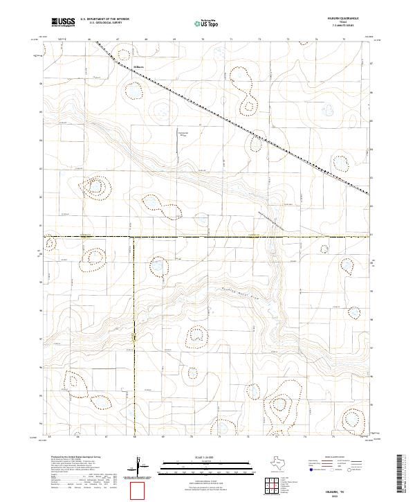 US Topo 7.5-minute map for Hilburn TX