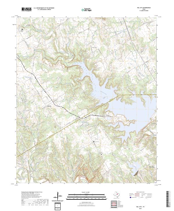 US Topo 7.5-minute map for Hill City TX