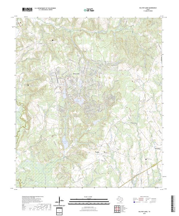 US Topo 7.5-minute map for Hilltop Lakes TX