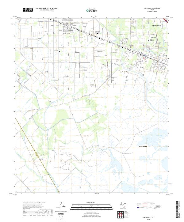US Topo 7.5-minute map for Hitchcock TX