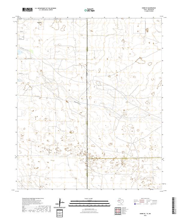 US Topo 7.5-minute map for Hobbs SE TXNM