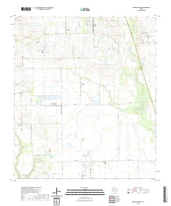 US Topo 7.5-minute map for Hockley Mound TX