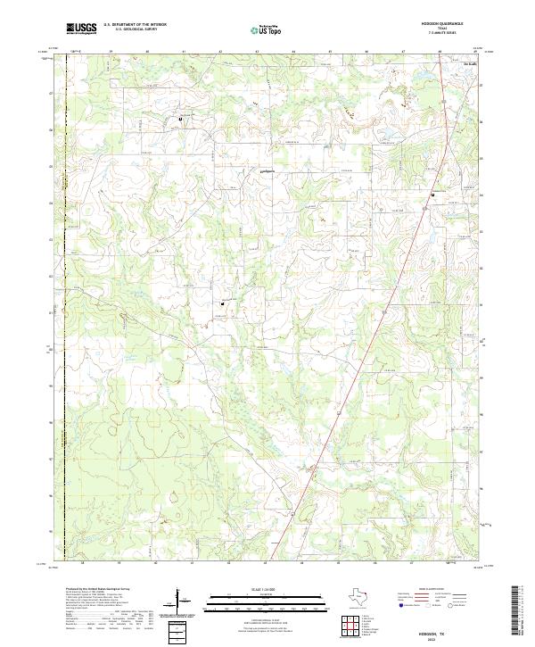 US Topo 7.5-minute map for Hodgson TX