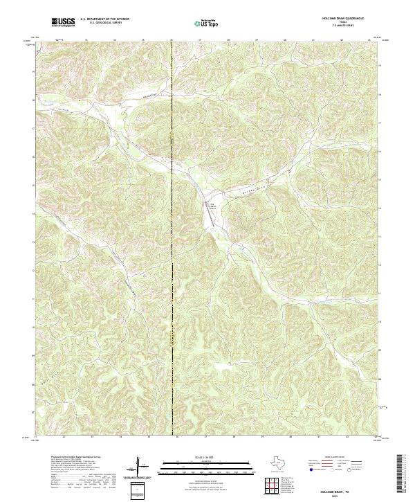 US Topo 7.5-minute map for Holcomb Draw TX