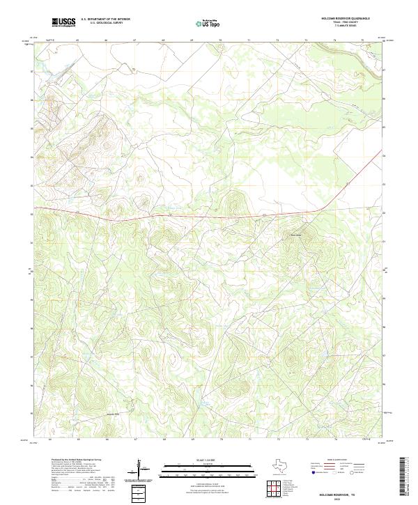 US Topo 7.5-minute map for Holcomb Reservoir TX