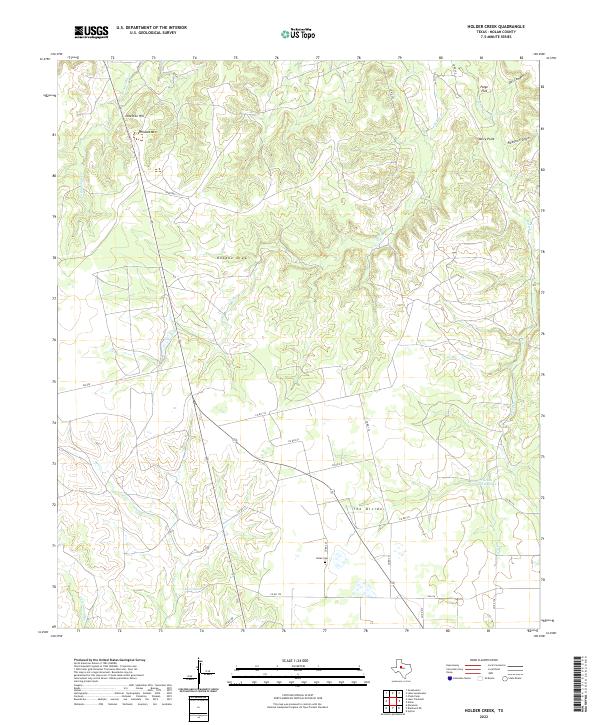 US Topo 7.5-minute map for Holder Creek TX