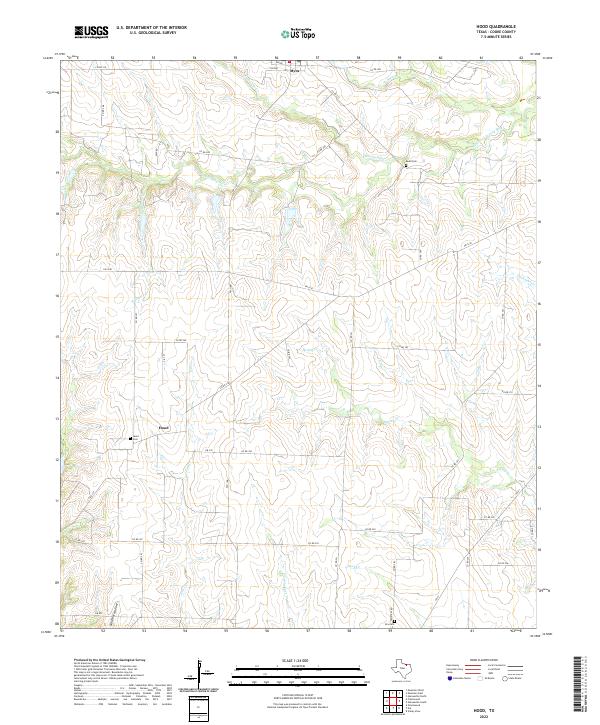 US Topo 7.5-minute map for Hood TX