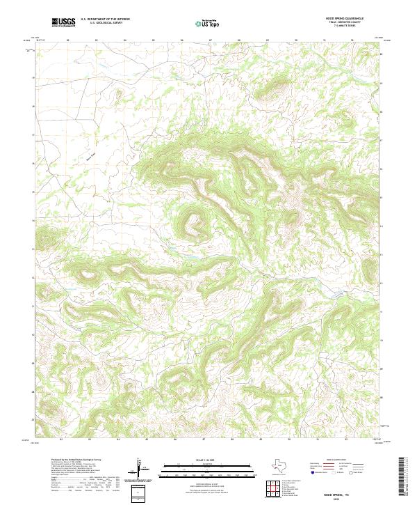 US Topo 7.5-minute map for Hood Spring TX