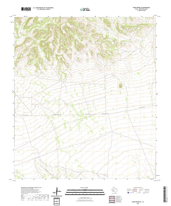 US Topo 7.5-minute map for Hood Spring SE TX