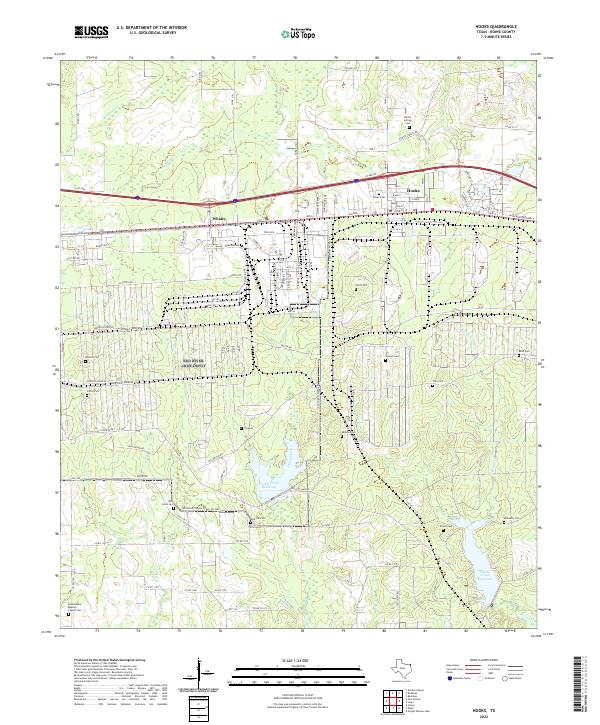 US Topo 7.5-minute map for Hooks TX