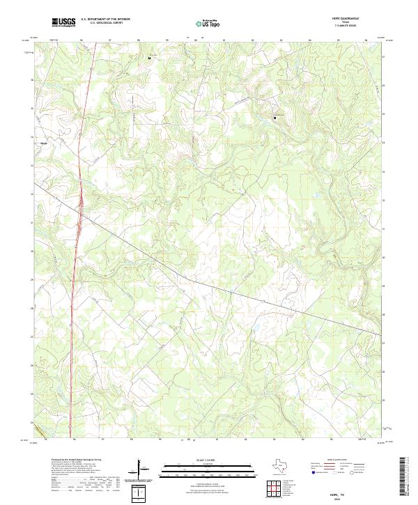 US Topo 7.5-minute map for Hope TX