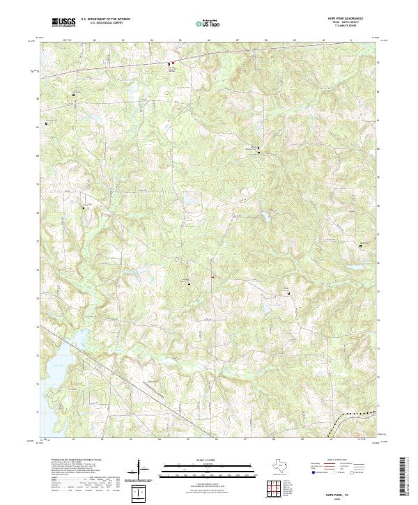 US Topo 7.5-minute map for Hope Pond TX