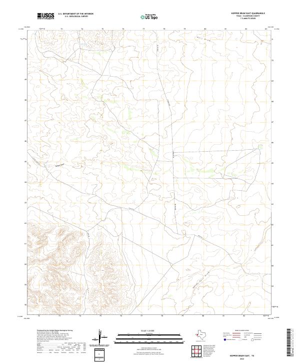 US Topo 7.5-minute map for Hopper Draw East TX