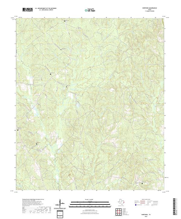 US Topo 7.5-minute map for Hortense TX