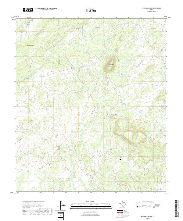 US Topo 7.5-minute map for House Mountain TX