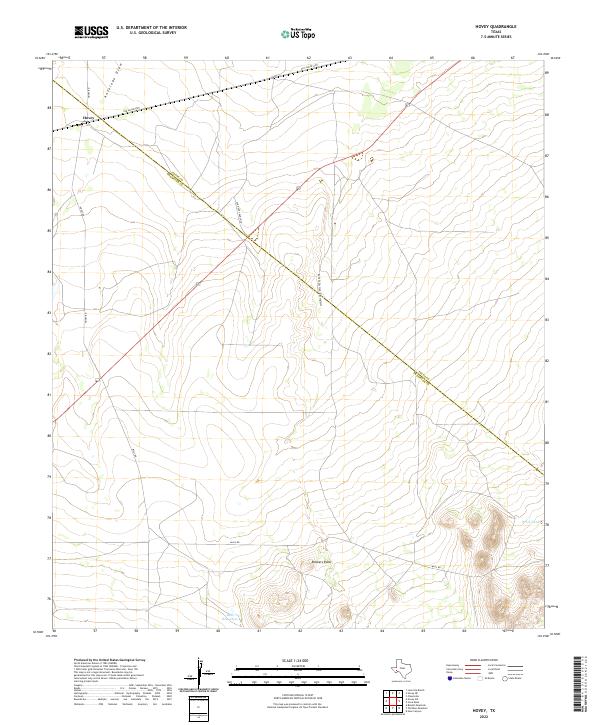 US Topo 7.5-minute map for Hovey TX