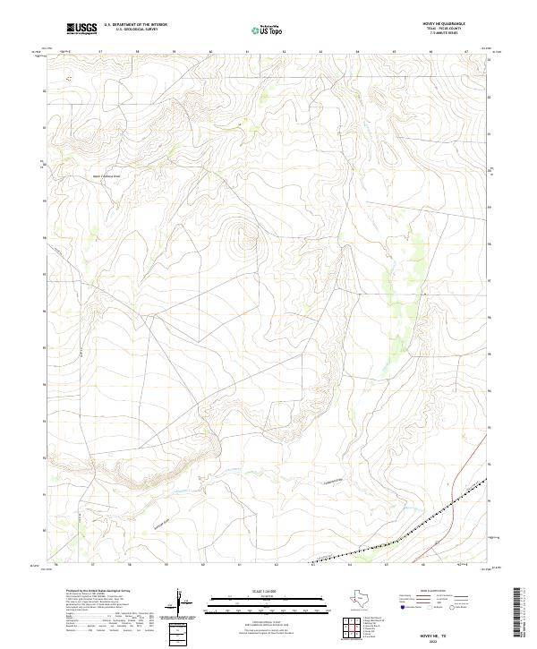US Topo 7.5-minute map for Hovey NE TX