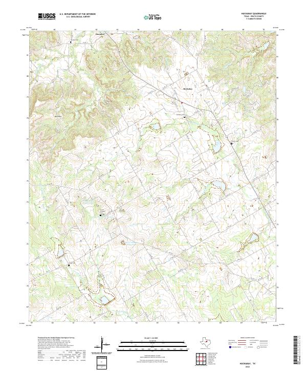 US Topo 7.5-minute map for Huckabay TX