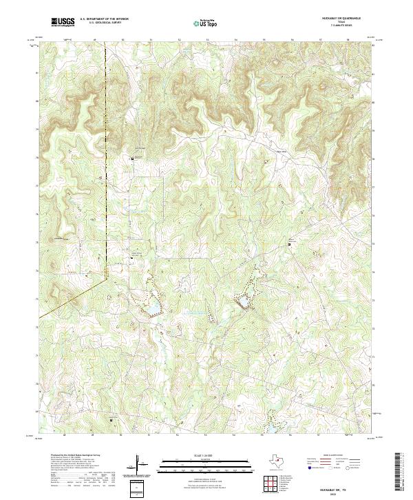 US Topo 7.5-minute map for Huckabay SW TX