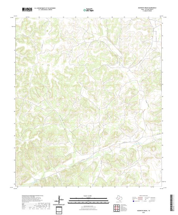 US Topo 7.5-minute map for Hudspeth Draw TX