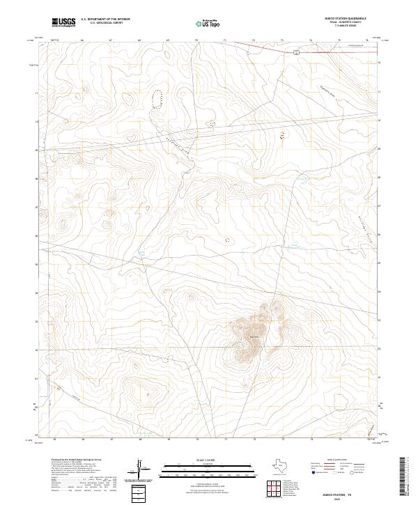US Topo 7.5-minute map for Hueco Station TX