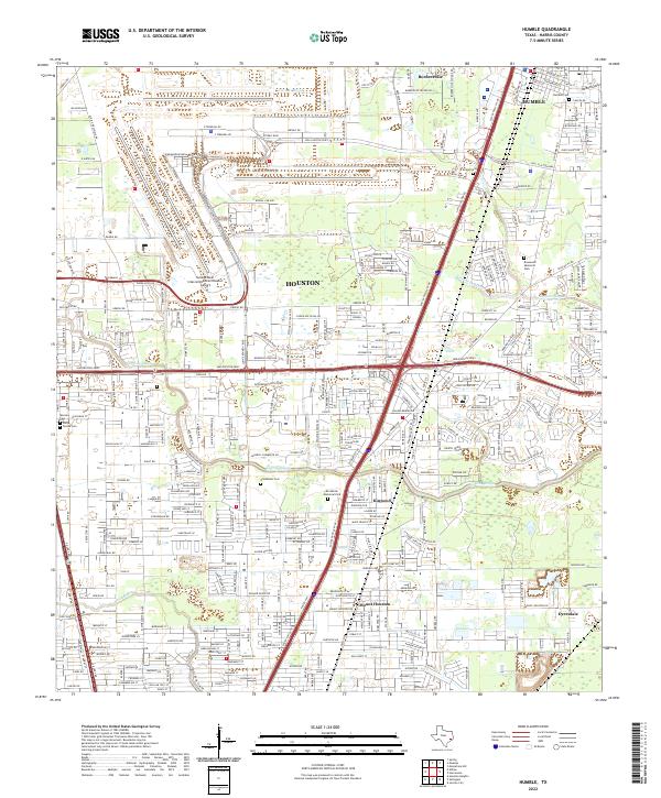 US Topo 7.5-minute map for Humble TX