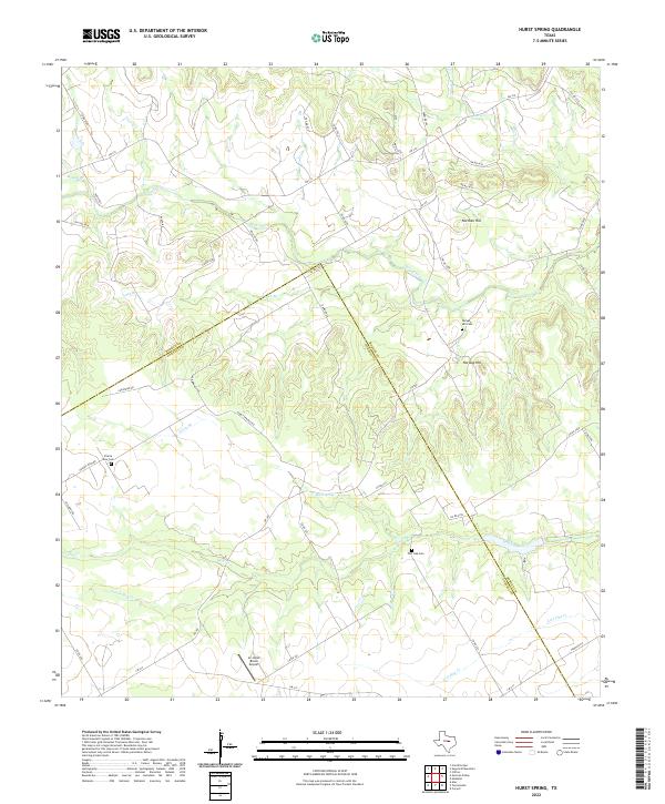 US Topo 7.5-minute map for Hurst Spring TX