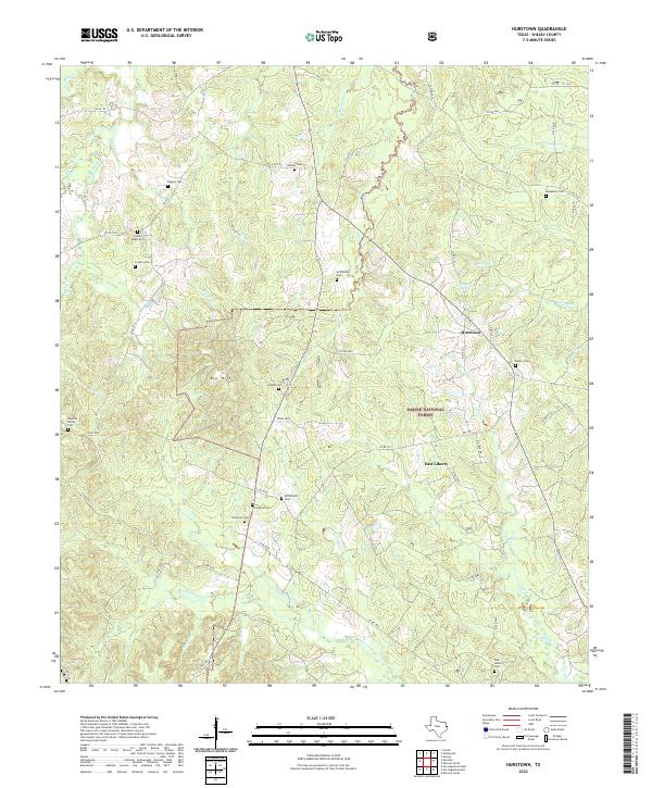 US Topo 7.5-minute map for Hurstown TX